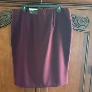 Investments Maroon Pencil Skirt NWT